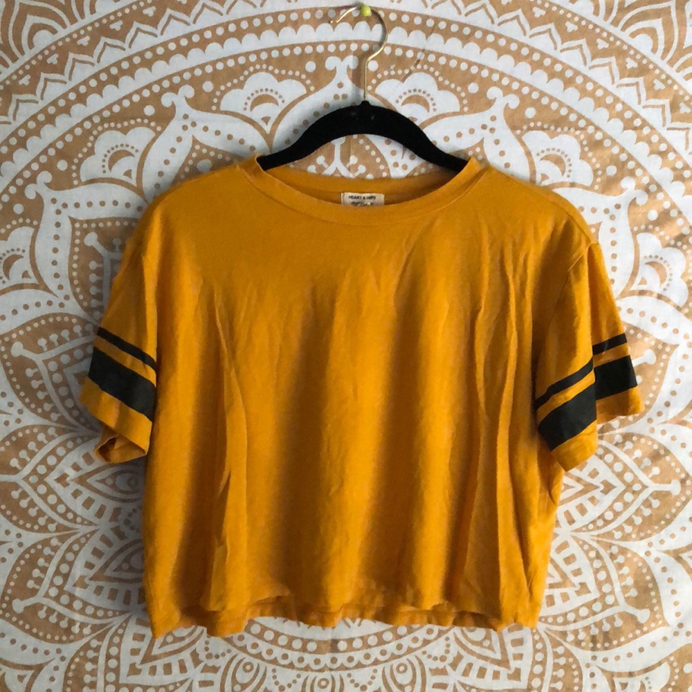 Dark gold silky short sleeve